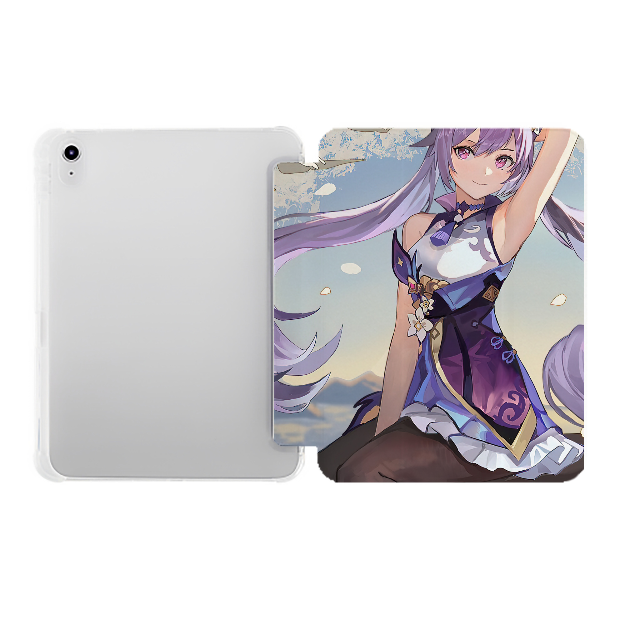 げんし神 genshin IPad ケース ペン収納付き 三つ折りスタンド PUレザー×シリコン 対応機種9.5/10.5/10.9インチ